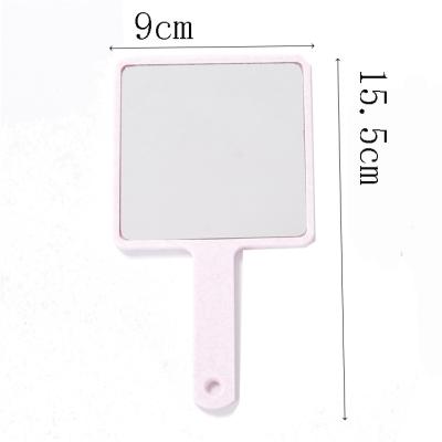 China Personalized Travel Makeup Mirror Makeup Vanity Table with Folding Mirror Wheat Straw Small Lululemon Mirror for sale