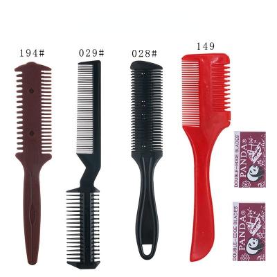 China Professional Double Side Salon Hairdressing Trimmer Haircut Razor Thinning Comb With Stainless Steel Blade for sale