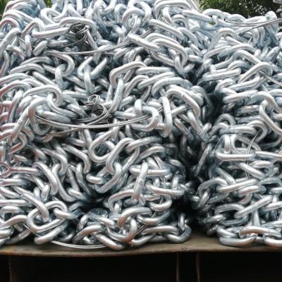 China Drag Chain Hot Dip Galvanized Ordinary Link Mild Steel Chain Middle Short Link Long Link for sale