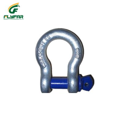 China Heavy Industry Galvanized Forged Steel Screw Pin Bow Shackle for sale