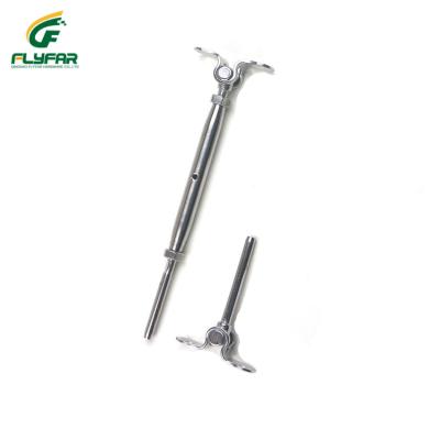 China Automotive Industry Stainless Steel Body 316 Swage RopeTurnbuckle Closed Terminal With Fork And Jaw Set Screw for sale