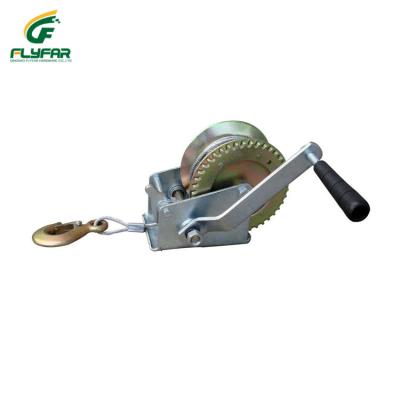 China Carbon steel or stainless steel china manual hand winch with wire rope or with belt 1200LBS for sale