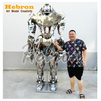 China Abstract China Stainless Steel Garden Sculpture Custom Modern Outdoor Robot Er Transform Optimus for sale