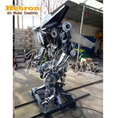 China Wedding Decoration Metal Robot Horse Outdoor Sculpture Art Handmade Metal Art for sale