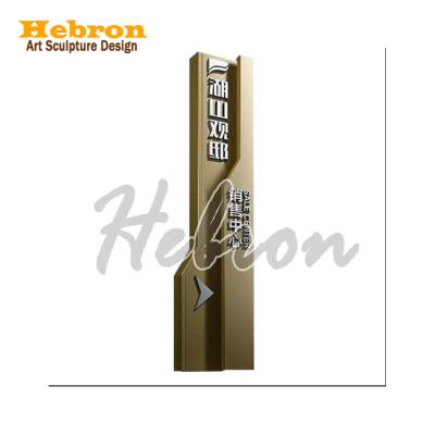 China China Pylon Outdoor Directional Sign Board Free Metal Illuminated Pillar Wayfinding Sign for sale