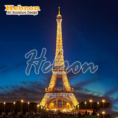 China China Decor Garden Resort Large 10m 20m 30m 50m Big Size Giant Eiffel Tower Sculpture With Led Light Manufacturer for sale