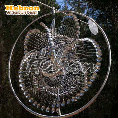 China Outdoor Stainless Steel Wind Spinner Parts Kinetic Wind Spinner 3d China Garden Art Sculpture for sale