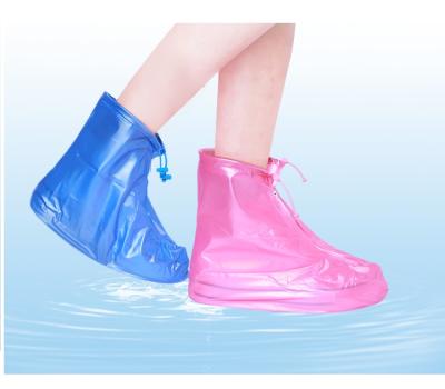 China Low Moq Lightweight China Waterproof Plastic Ankle Rain Boots Cycling Waterproof PVC Rain Shoe Cover for sale