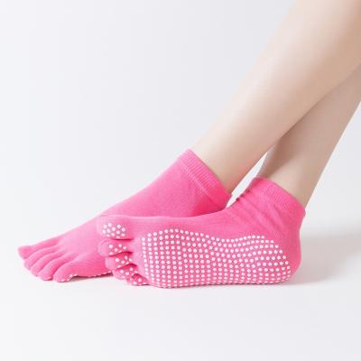 China Wholesale Breathable Women Yoga Knock Five Finger Silicone Anti-skid Toe Ballet Gym Fitness Sports Socks 5 for sale