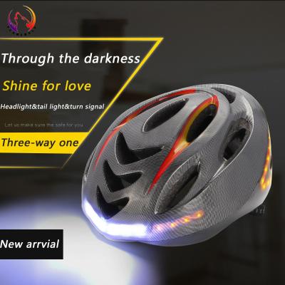 China Multifunctional Smart Led Lightweight Impact Resistance Indicator Safety Bike Helmet for sale