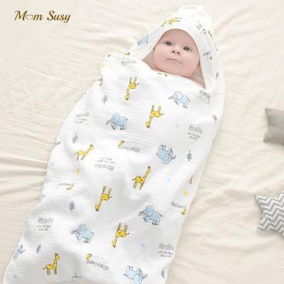 China Newborn Infant Toddler Cartoon Toddler Baby Boy Girl Bathrobe Hooded 100% Bathrobe Cloak Baby Blanket M771 for sale