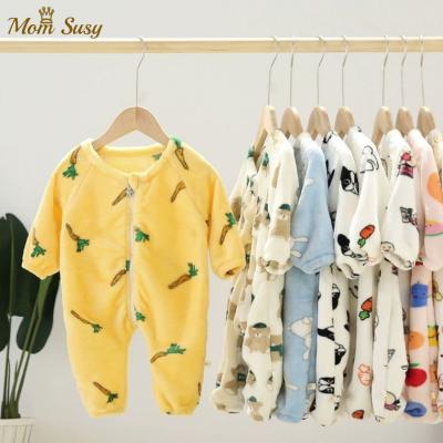 China Polyester Manufacturers Supply Good Quality Flannel Baby Crawling Clothes Newborn Clothes Set for sale