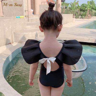 China Summer Babies Princess Swim Suit Fly Waterproof Sleeve With Wetsuit Infant Child Swimwear Toddler Hat Toddler Swimwear 1-10Y for sale