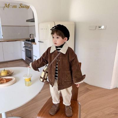 China Anti-Wrinkle Fashion Baby Boy Winter Corduroy Jacket Toddler Thick Infant Coat Blazer Baby Outwear Baby Clothes 1-10Y for sale