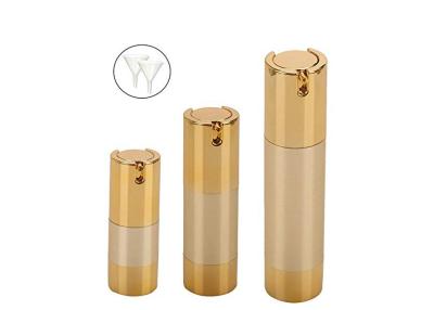 China Gold  Matting Airless Cosmetic Bottles  15ml 30ml 50ml Multi Capacity for sale