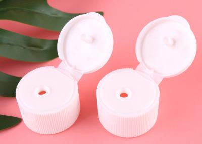 China Plastic PP Flip Top Bottle Caps , 24 410 Custom Dispensing Cap Ribbed Surface for sale