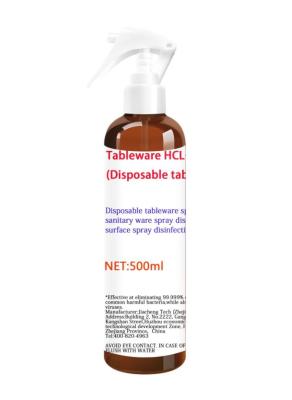 China 500ml solução desinfetante descartável da desinfecção do cloro dos utensílios de mesa HCLO HOCL à venda