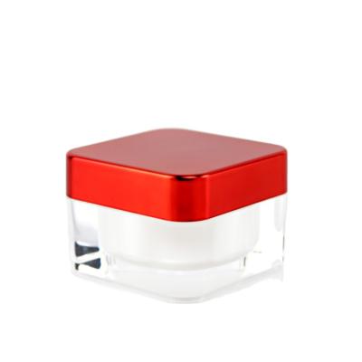 China Face Cream Factory Supply Acrylic Clear Transparent Airless Jar Airtight Acrylic Jars for sale