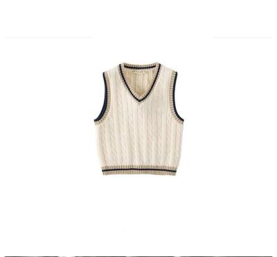 China Breathable Boys vest autumn and winter children's knitted vest baby cotton sweater school style children's wear for sale