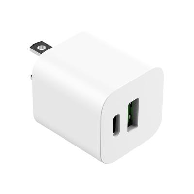 China Mobile phone 2022 new us plug super etl c 30w gan certified mini usb wall charger with qc3.0 18w for macbook iPhone13 Samsung for sale