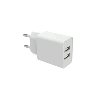 China CELL PHONE CE kc RoHS ERP IEC Certificates 2.4A Dual Ports 12W Mobile Phone Wall Charger for sale