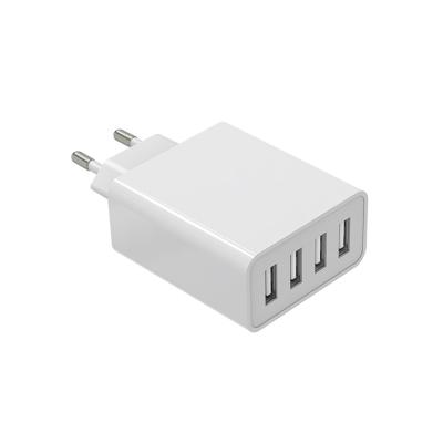 China Smart IC Charger Factory ZONSAN 5V 5A 25W 4 Port USB Wall Mobile Phone Charger Charger for sale