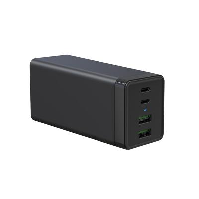 China Mobile Phone Tablet High Power 4 Ports PD 100W GaN+ SiC USB Dual Wall Charger With Fast AC Cord Charger PD 100W Compact Size for sale