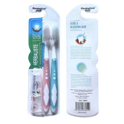 China For Home Use Factory Direct Sale Morning Toothbrush Series Fresh Multiple Soft Hair Both Clean Toothbrushes Combine Protective Suits Plastic Toothbrush for sale