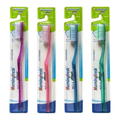 China For Direct Sales Home Morning Factory Use Fresh Adult Soft Hair Cleansing Transparent Toothbrush Whitening Teeth Protection Oral Plastic Toothbrush for sale