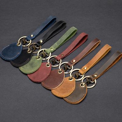 China Everyone Funny Mens Womens Vintage Creative Gift Key Chains Genuine Leather Keychains Personalized Gift for sale