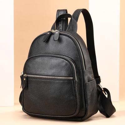 China Westal waterproof fashion travel backpack casual female black designer backpacks famous brands genuine leather backpack for girls for sale