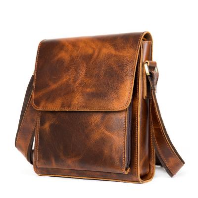 China Funny Casual 7433 China Custom Design Waterproof Simple Custom Logo Shoulder Bag Leather Messenger Bag for sale