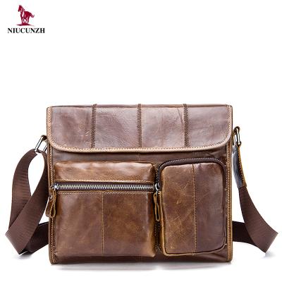 China High Quality Hot Sale Fashion Leather Top Shoulder Bag For Men Genuine Leather Messenger Bag Wholesale for sale