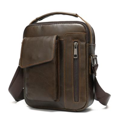 China OEM ODM Casual In Stock 8211 Mens Business Genuine Leather Shoulder Bag Men Small Messenger Bag for sale