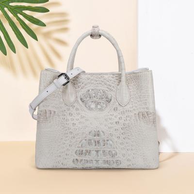 China 2021 New Style Durable Grain Genuine Leather Tote Bags Handbag 100% Handmade Crocodile Women for sale