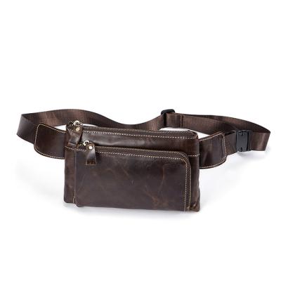 China Water Proof Customized Logo 2020 Genuine Waterproof Genuine Leather Bag Men's Running Belt Waist Pack 8900 for sale