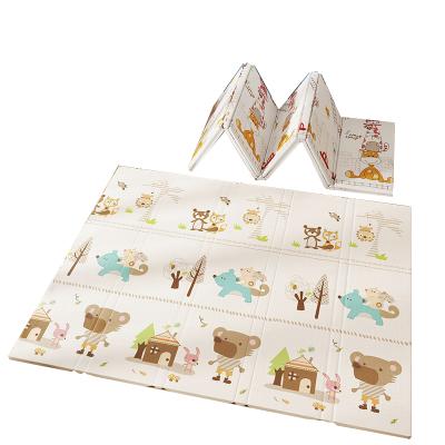 China Soft Toy 180x200x1cm Baby Floor Play Mat XPE Double Side Pattern Foldable Kids Play Mat for sale