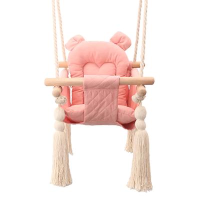 China Modern Outdoor Garden Swing Chair Cotton Fabric Kids Swing Chair Kid Toys For Kids Indoor Outdoor Play for sale