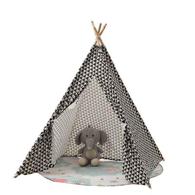 China 10pcs/pack Soft 1.1M High Quality Kids Teepee Tradition Indian Kids Lovely Play House Outdoor Teepee Tent With Poles for sale