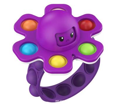 China Finger Squeeze Push Noise Bubble OctopusToy Sensory Squid Special Needs Stress Reliever Silicone Stress Reliever Toy for sale