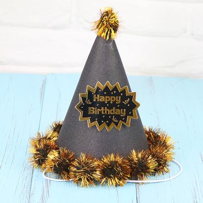 China Simple and Easy Adult Reflective Pointed Crown Laser Ball Birthday Party Children's Hat Birthday Party Supplies for sale