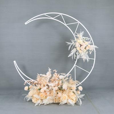 China Popular Moon Shape Wedding Decoration Gold Balloon Garland Arch Circle Holder Kit for sale