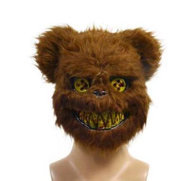 China Scary Halloween Show Props Plush Mask Plush Mask Rabbit Bear Festival Decoration Bloody Mask Bloody Mask for sale