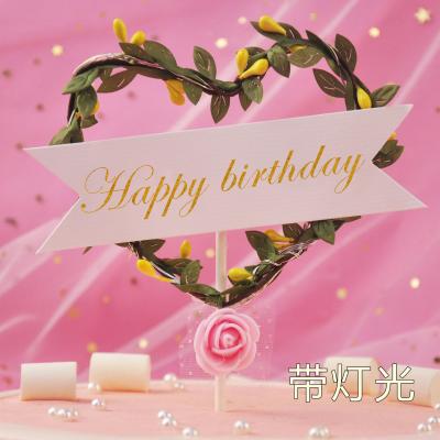 China New Color Printer Cake Decorating Cake Topper Party Cake Topper Acrylic Happy Birthday Decorative Cake Topper for sale