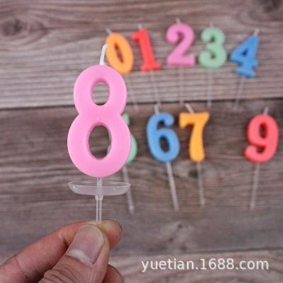 China Creative Smokeless Wax Party Home Digital Candle Candles Birthday Candles PVC Box Paraffin Wax Numbers for sale