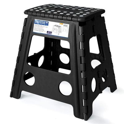 China (Size) 16 Inch Super Strong Folding Step Stool Adjustable For Adults, Kitchen Stepping Stools, Garden Step Stool Black for sale