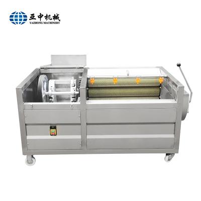 China Industrial Vegetable Processing Plant Root Vegetable Washing Machine Brush Washing Potato for sale