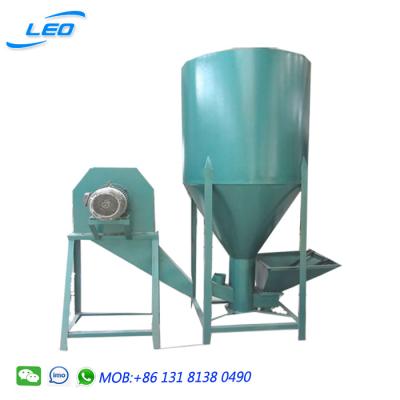 China Low carbon steel combined grinder and animal feed mixer 1ton/hour for sale