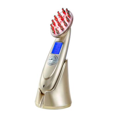 China RF+EMS+Vibration+Photon+Electric OZONE Hair Loss Treatment Comb Improve Hair Growth Treatment Head Massager Therapy Hair Straightener Infrared Light Comb for sale