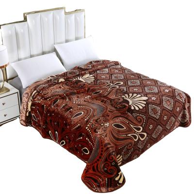 China PORTABLE 200*240 4KG Raschel Ready Shipping Single Layer Blanket Set Super Soft Wedding Use Hotel And Home Gifts for sale